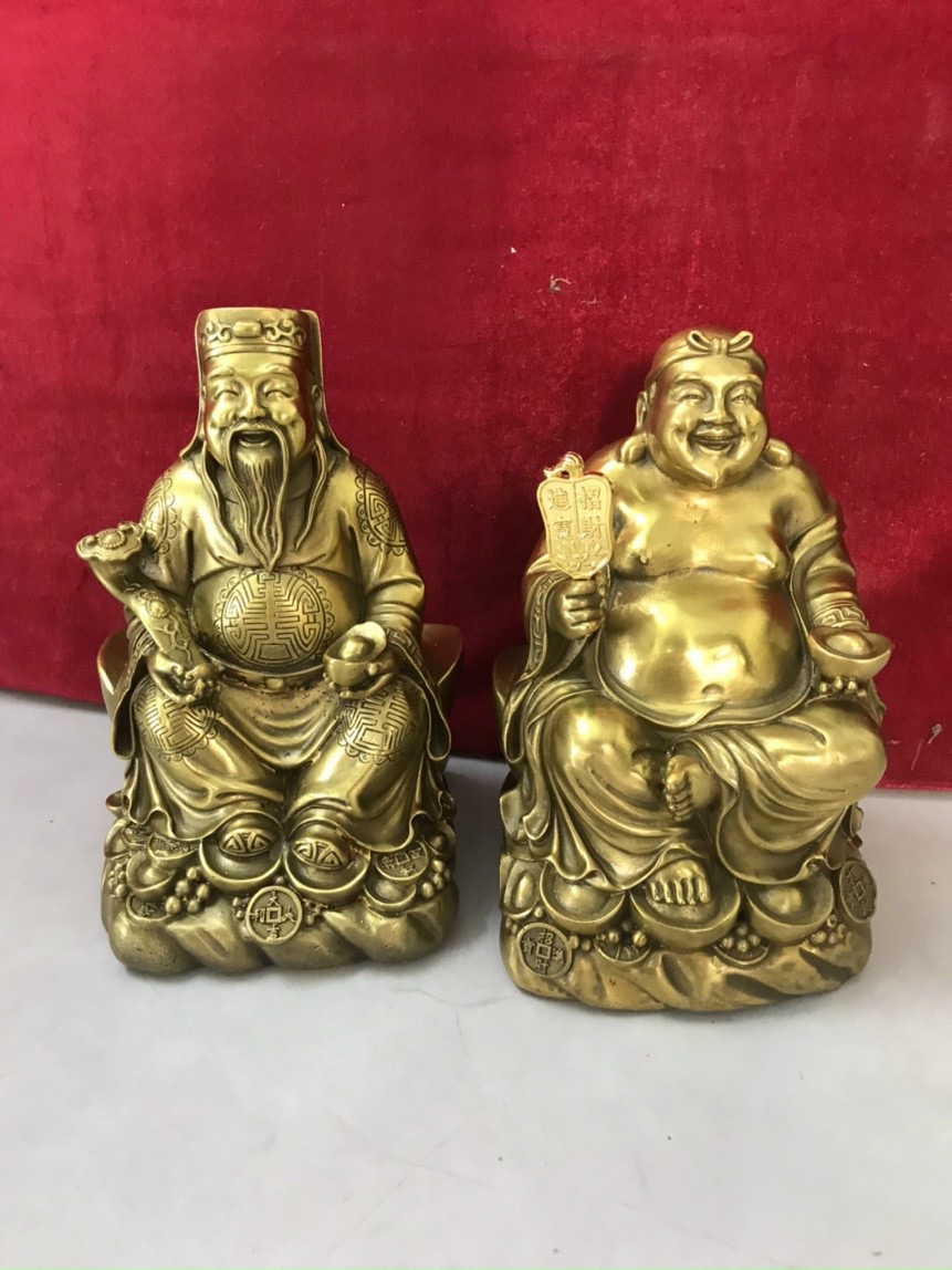 Tượng thần tài thổ địa bằng đồng