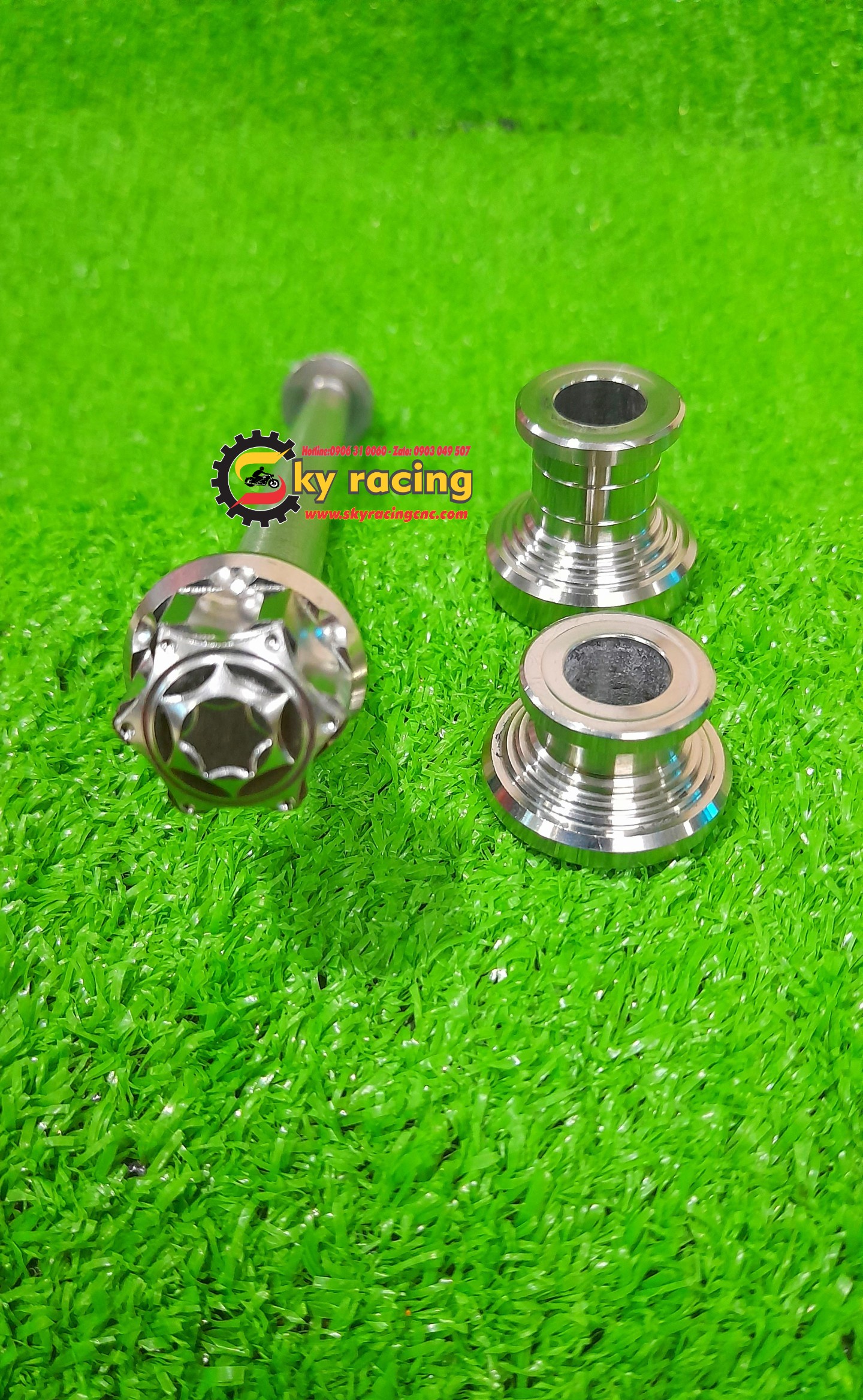 Combo salaya Inox 304 cnc cao cấp cốt trước, cặp canh đùm dành cho xe Vario