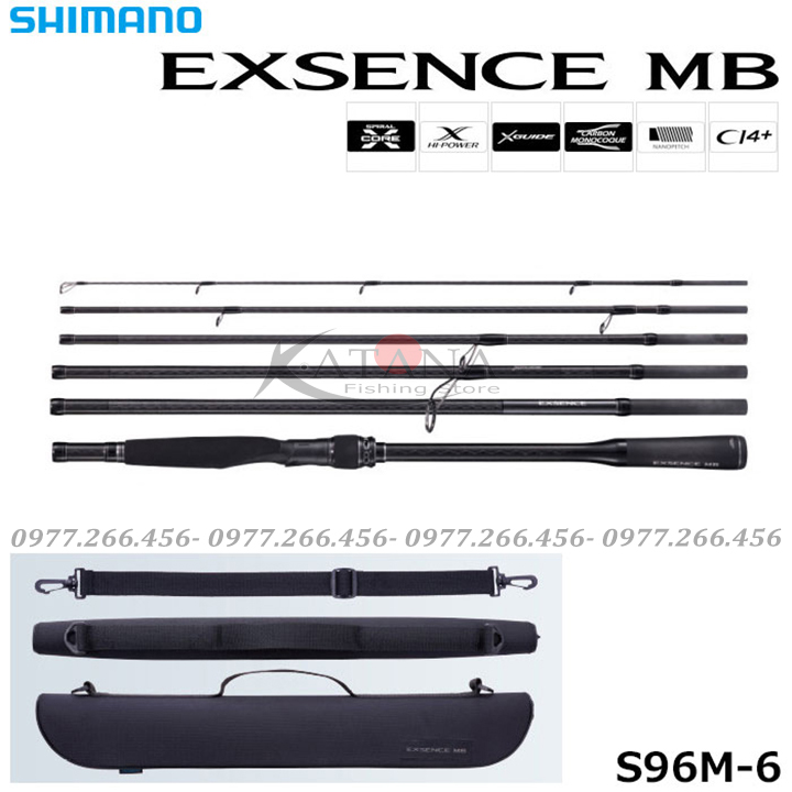 Cần câu Shimano Exsence MB S96M-6 máy đứng 6 khúc