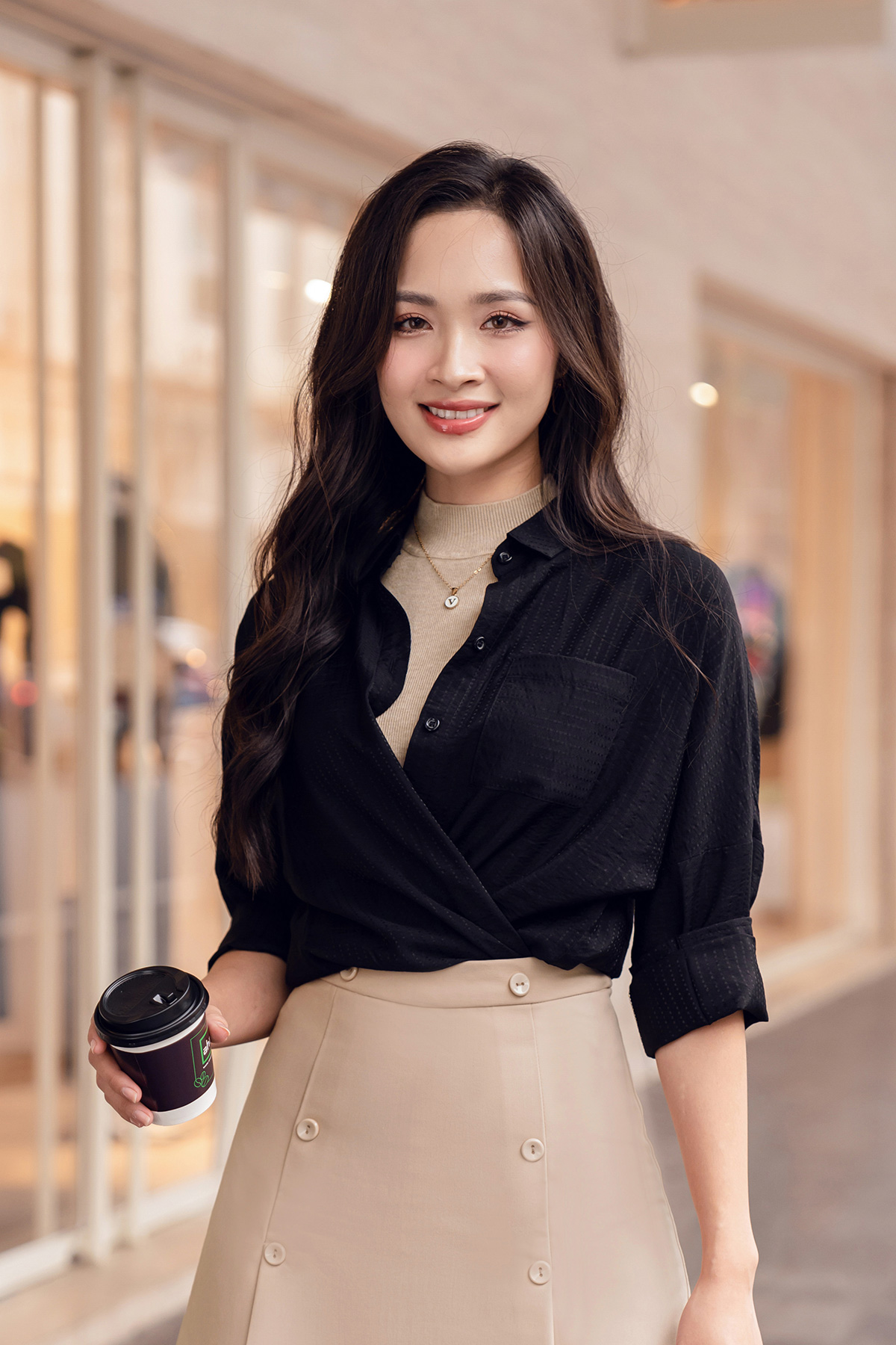 Áo sơ mi vientran vai chờm v61h20q010