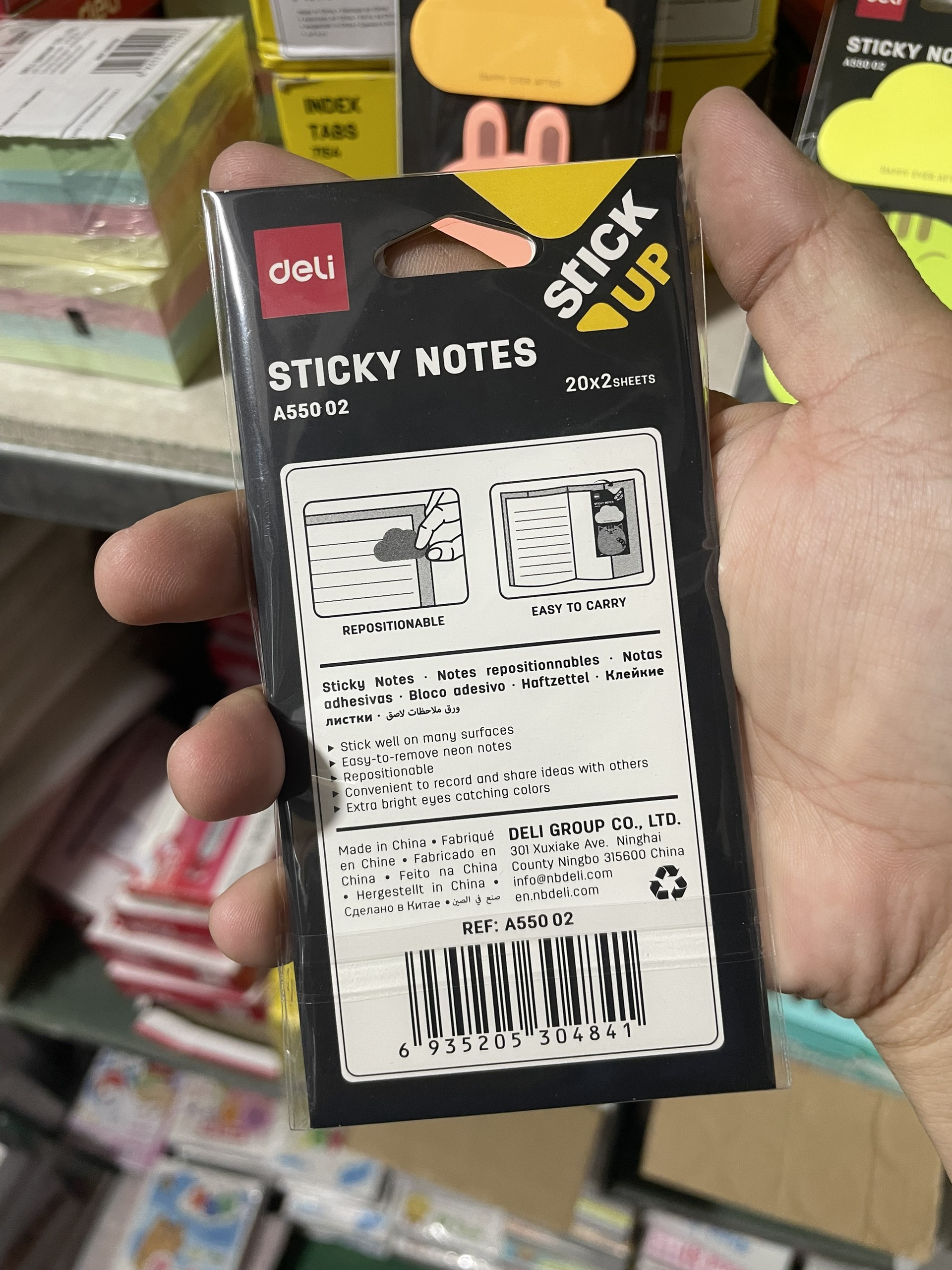 (Xấp 40 Tờ) Giấy note, giấy ghi chú hình học sinh Deli EA55002