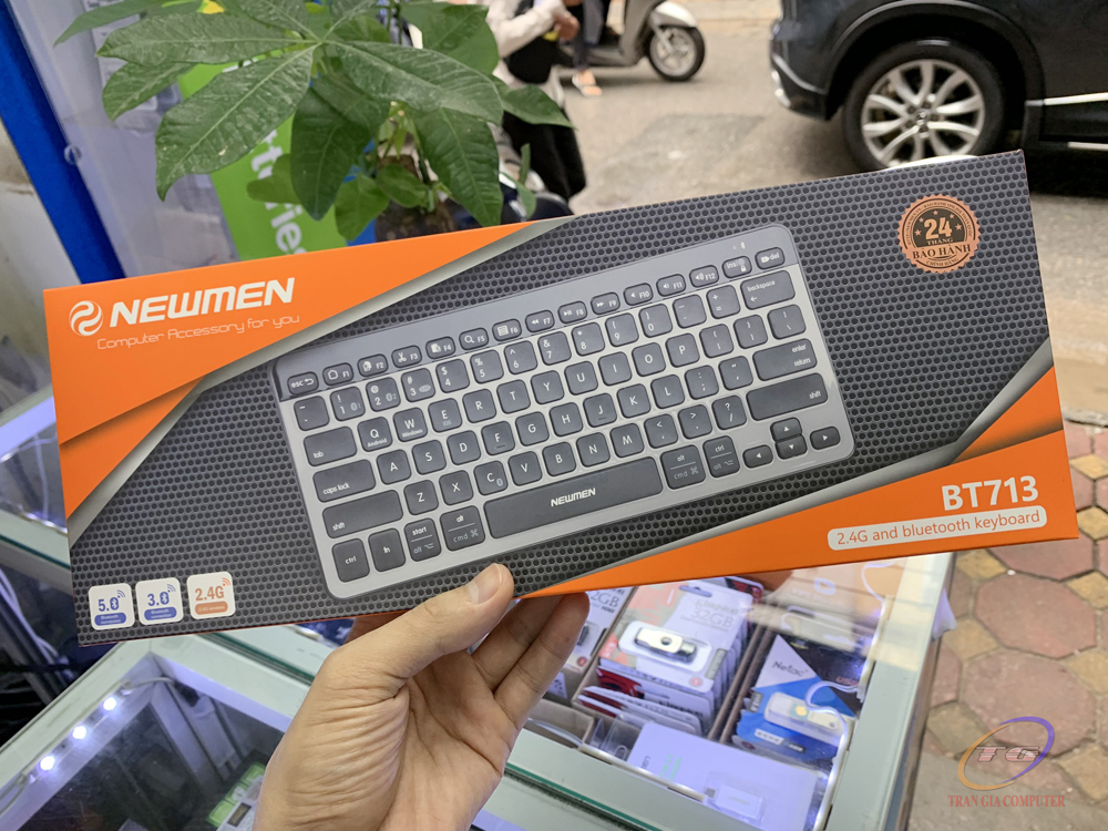 Bàn phím không dây (Dual Mode 2.4Ghz/Bluetooth 5.0) Newmen BT713