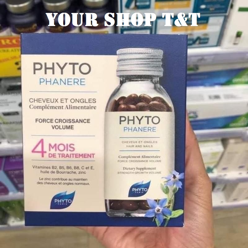 Viên uống phyto phanere hỗ trợ mọc tóc, giảm rụng tóc, dưỡng móng - hộp 120 viên