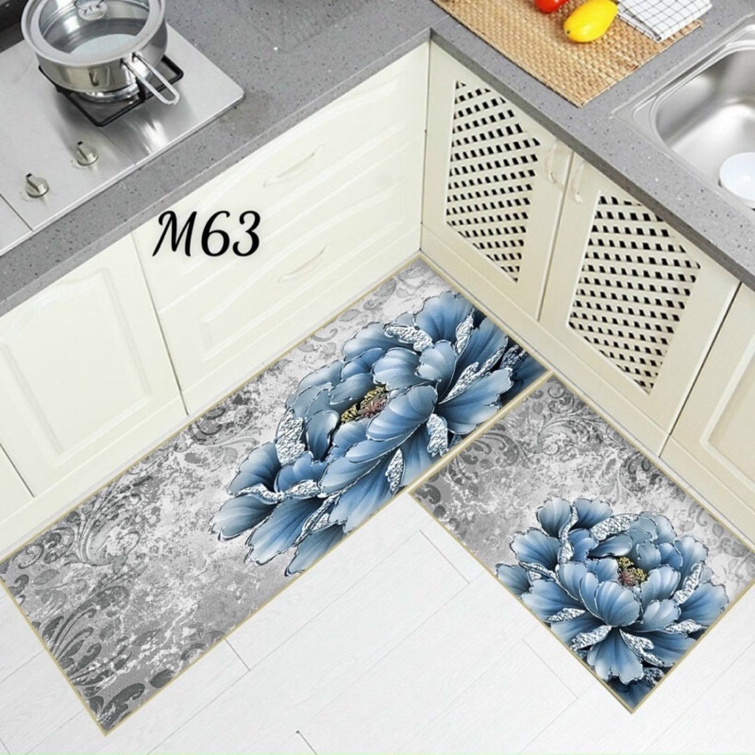BỘ 2 THẢM BẾP 3D CAO CẤP CHỐNG TRƠN TRƯỢT