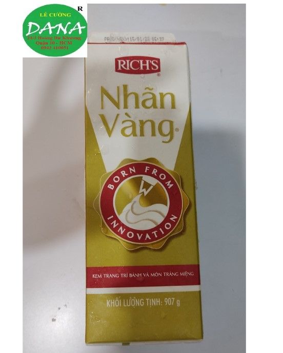 Kem trang trí bánh kem Topping Rich Gold Label 907g