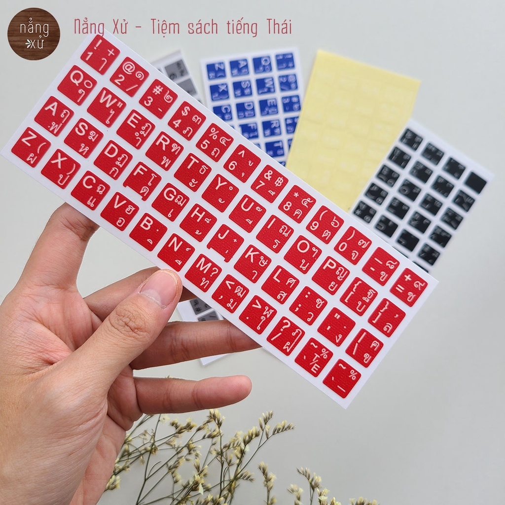 ۞ Sticker dán bàn phím tiếng Thái