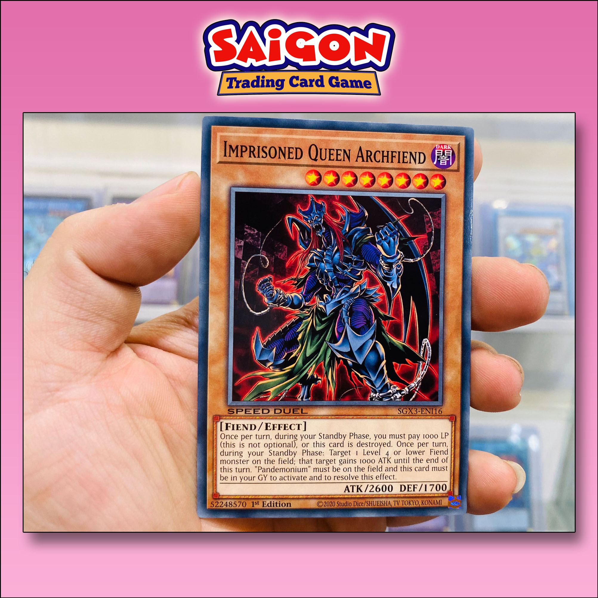 Thẻ bài YugiOh Mã SGX3-ENI16 - Imprisoned Queen Archfiend - Common - 1st  Edition | Lazada.vn