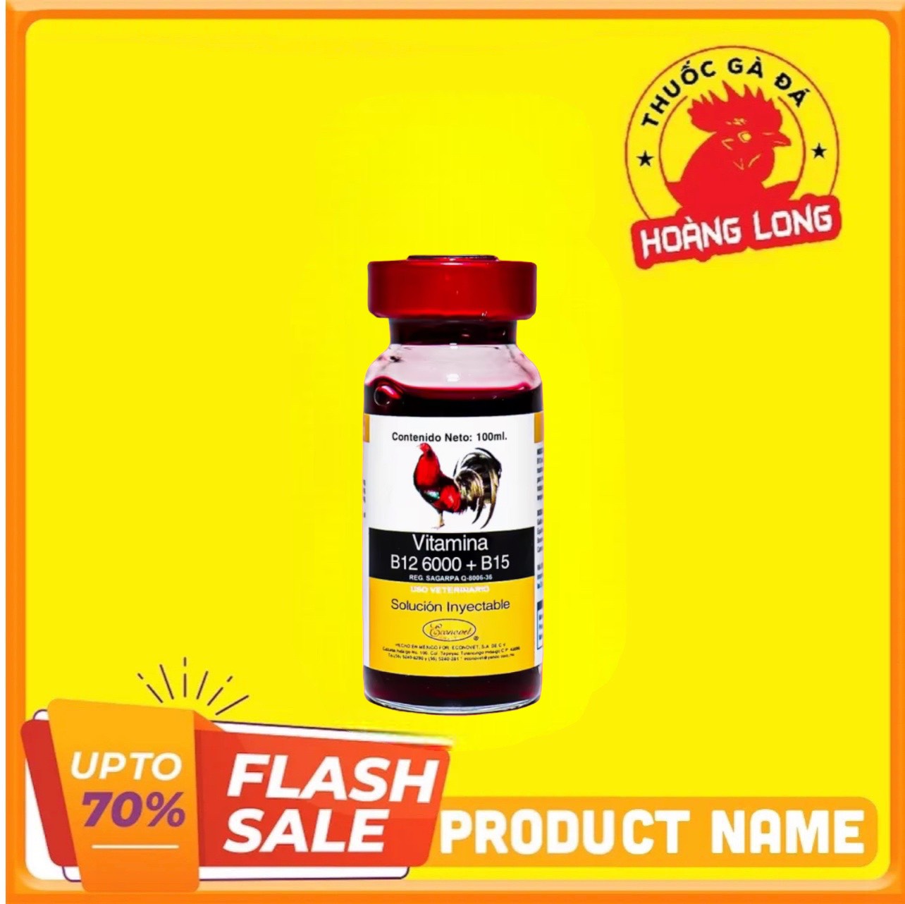 B12 6000 + B15 dinh dưỡng dành cho gà đá lọ 10ml