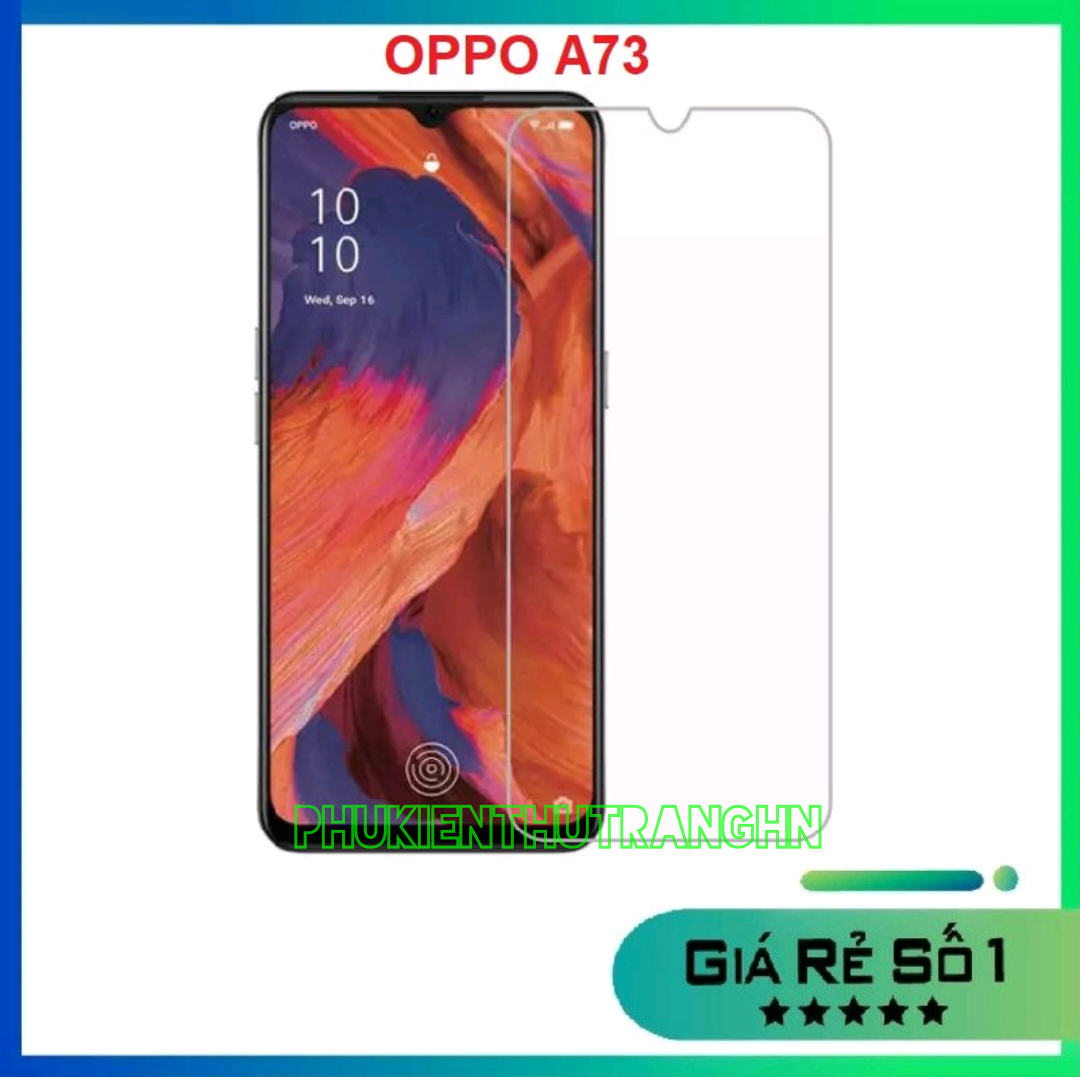 Kính cường lực Oppo A73 trong suốt không full màn hình tặng phụ kiện dán