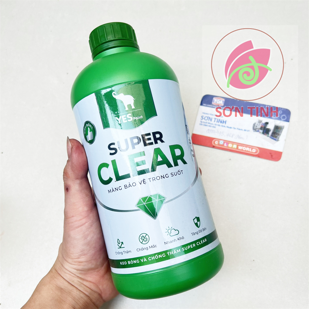 [ sơn chậu ] Keo bóng nước chống thấm OKAY paint hoặc Yes Paint chai 1kg