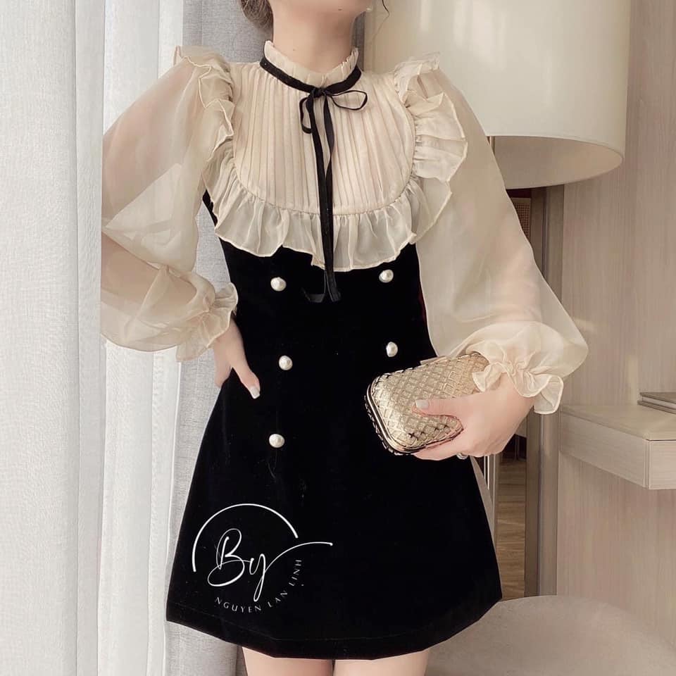 Váy Công Sở Bèo Cổ
