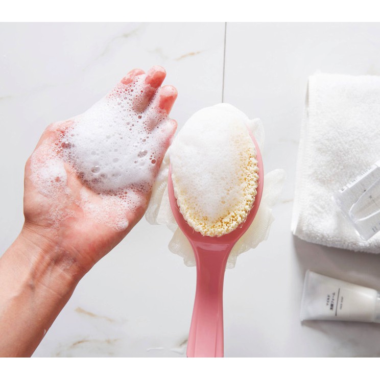 Cọ lưng, chà lưng kèm bông tắm, tạo bọt