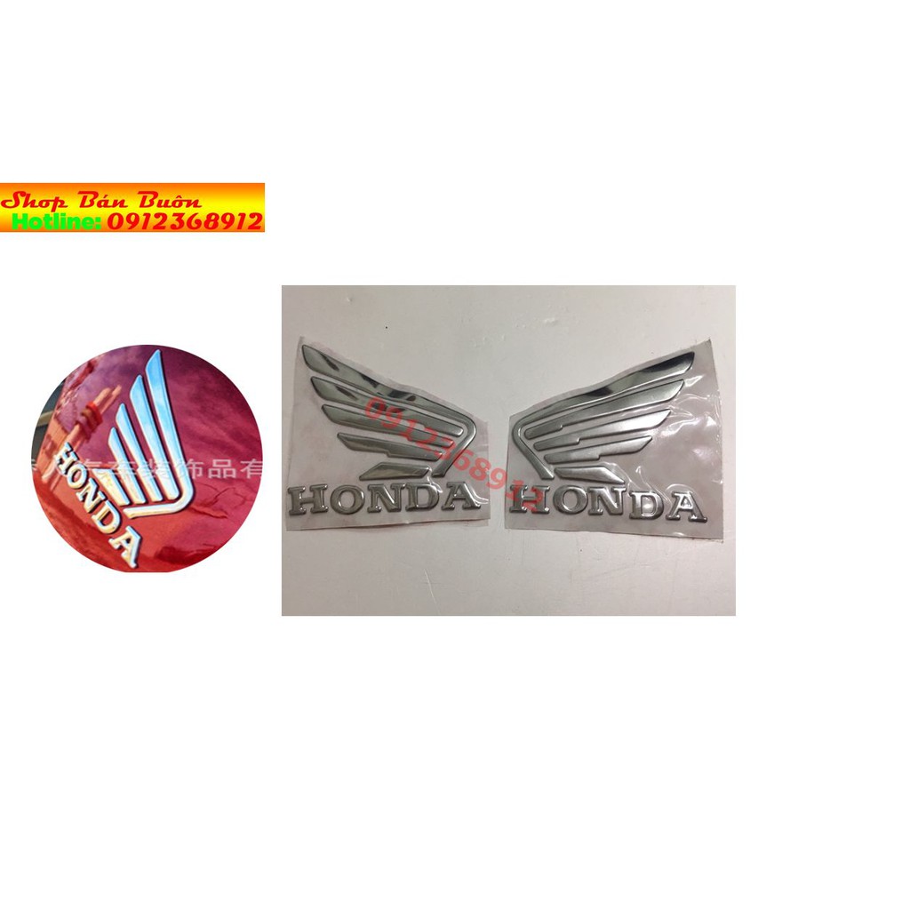 Logo honda tem dán cánh chim cao cấp- giá 1 đôi