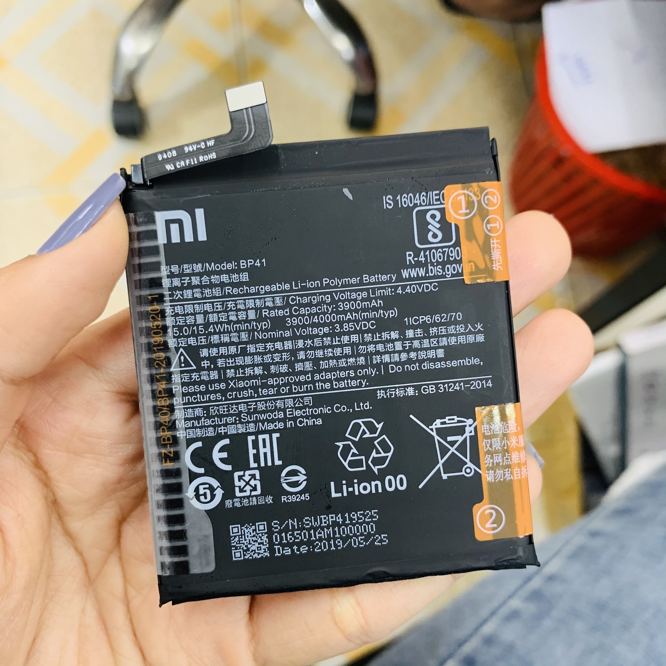 Pin Xiaomi Mi 9T , K20  ( BP41) zin , bảo hành đổi trả