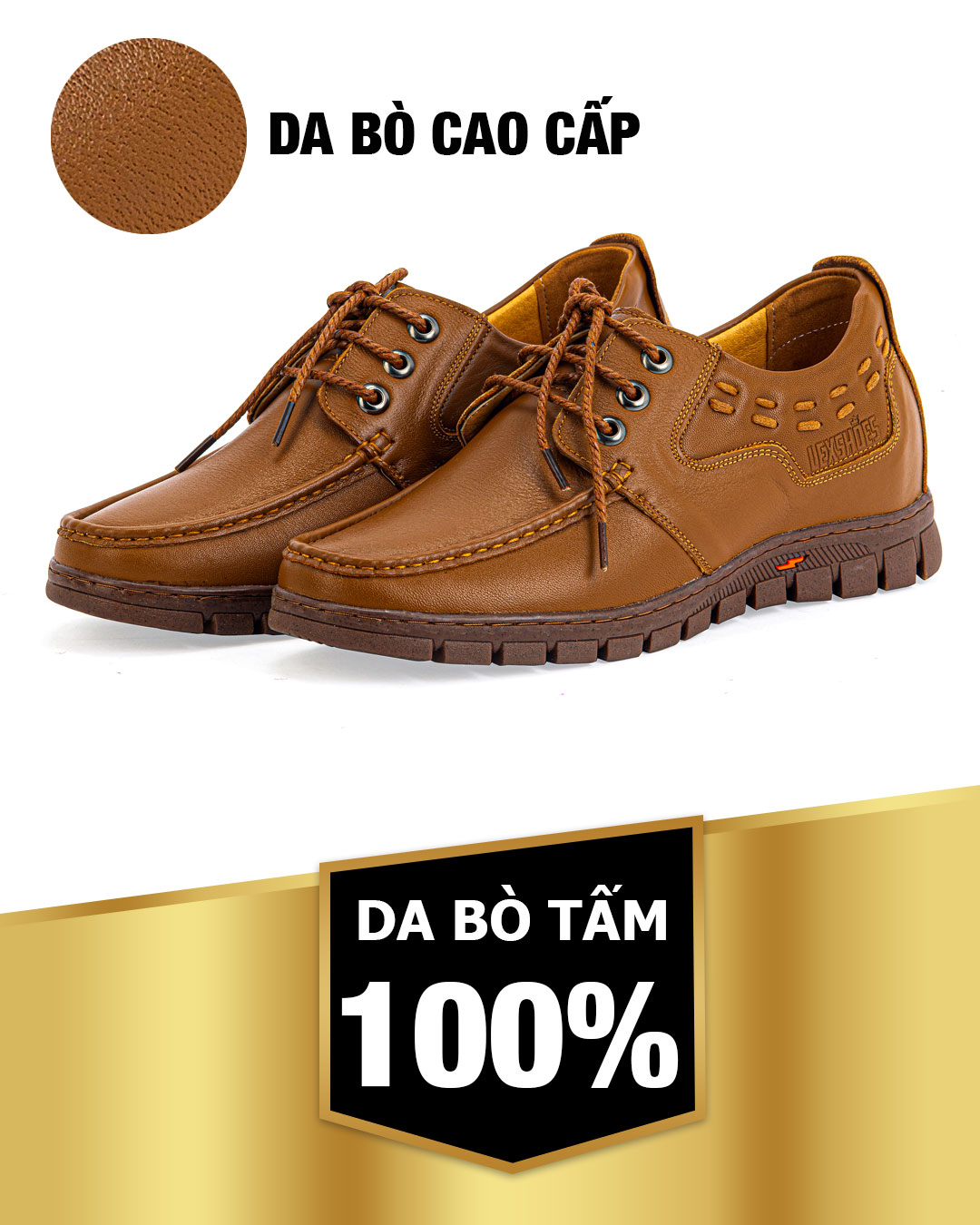 Giày da bò thật 100% ,tăng chiều cao 5cm ,Mã số Lex23