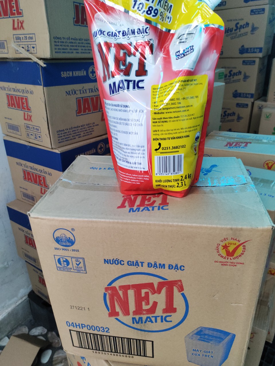Túi Nước giặt đậm đặc NET Matic 2,4kg