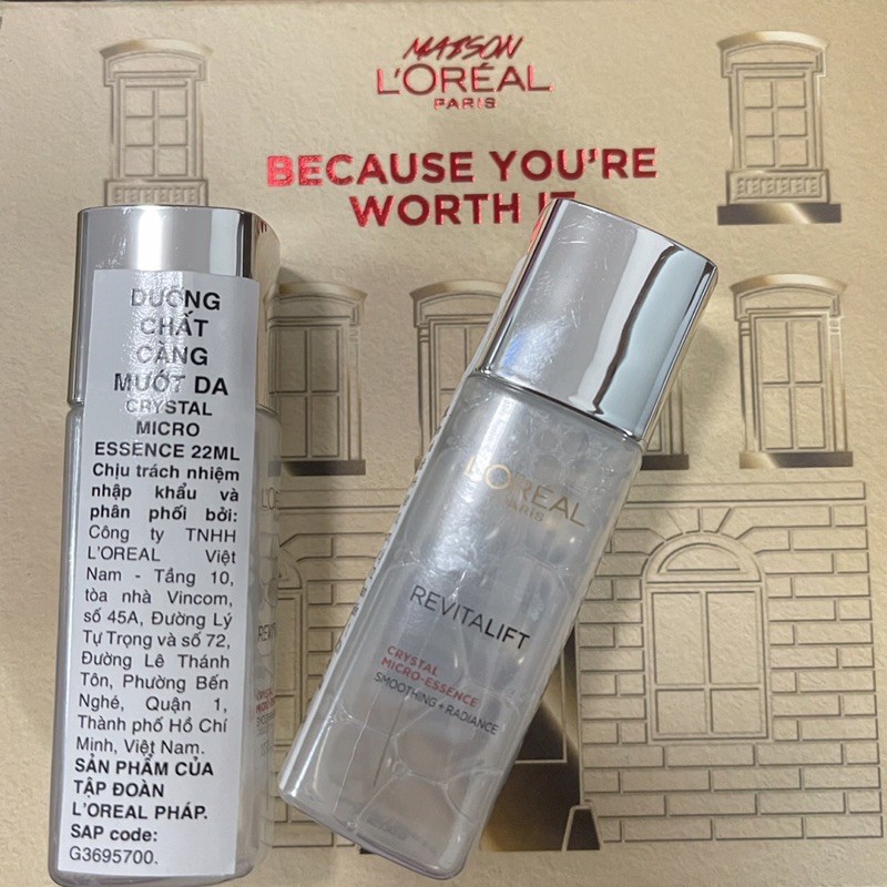 (HÀNG DÙNG THỬ) Dưỡng Chất Căng Mướt Da L’Oreal Revitalift Crystal Micro Esence 22ml