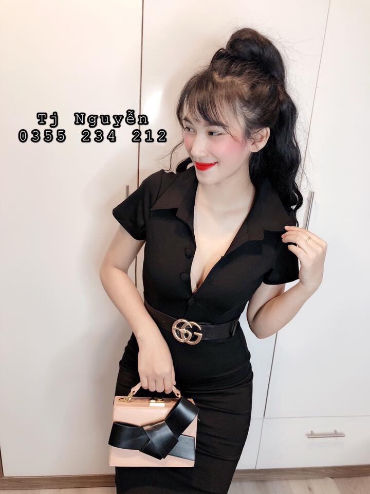ĐẦM BODY NỮ CỔ BẺ CỰC HOT SANG TRỌNG DT
