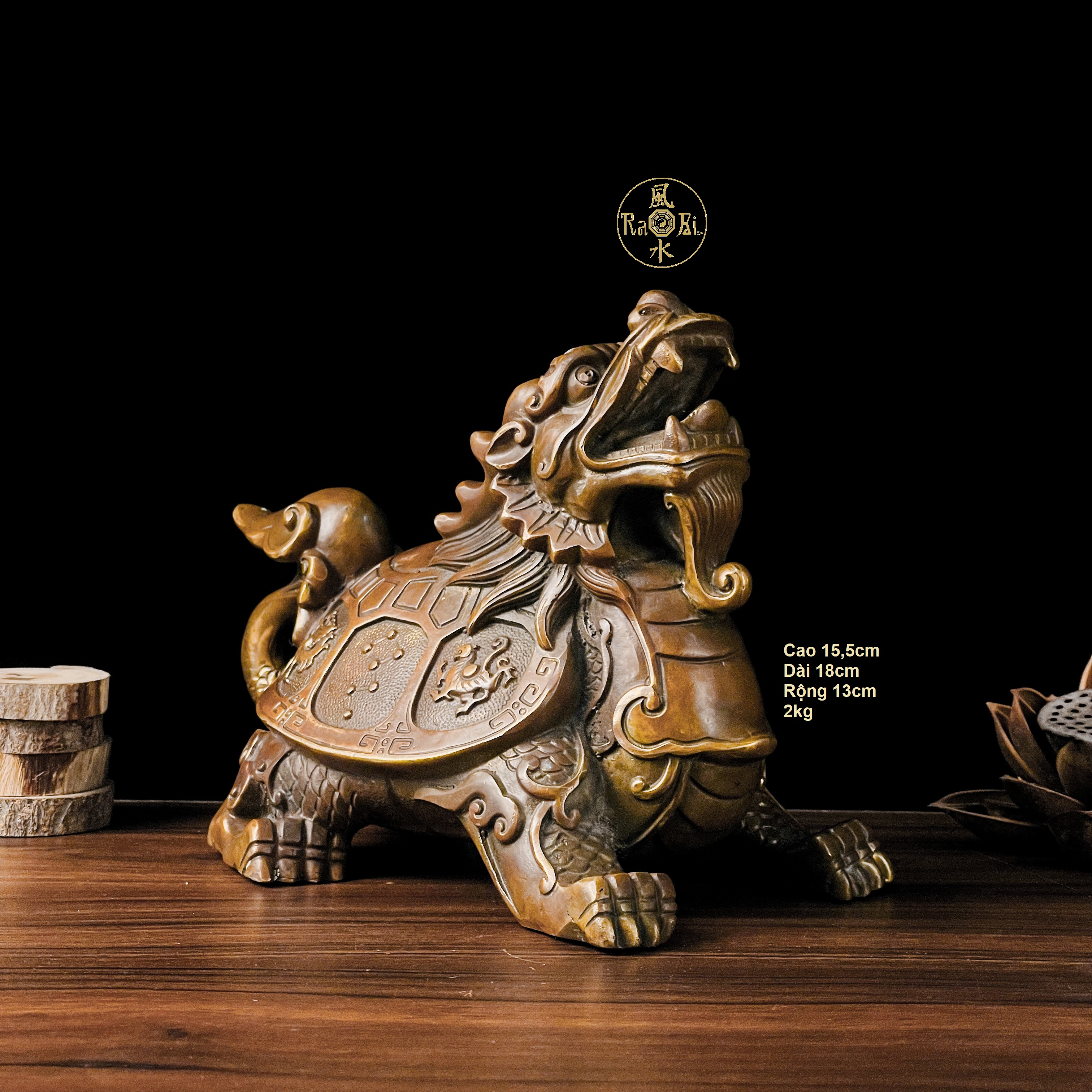 Long quy tứ linh - tượng đồng phong thủy - đồ đồng mỹ nghệ