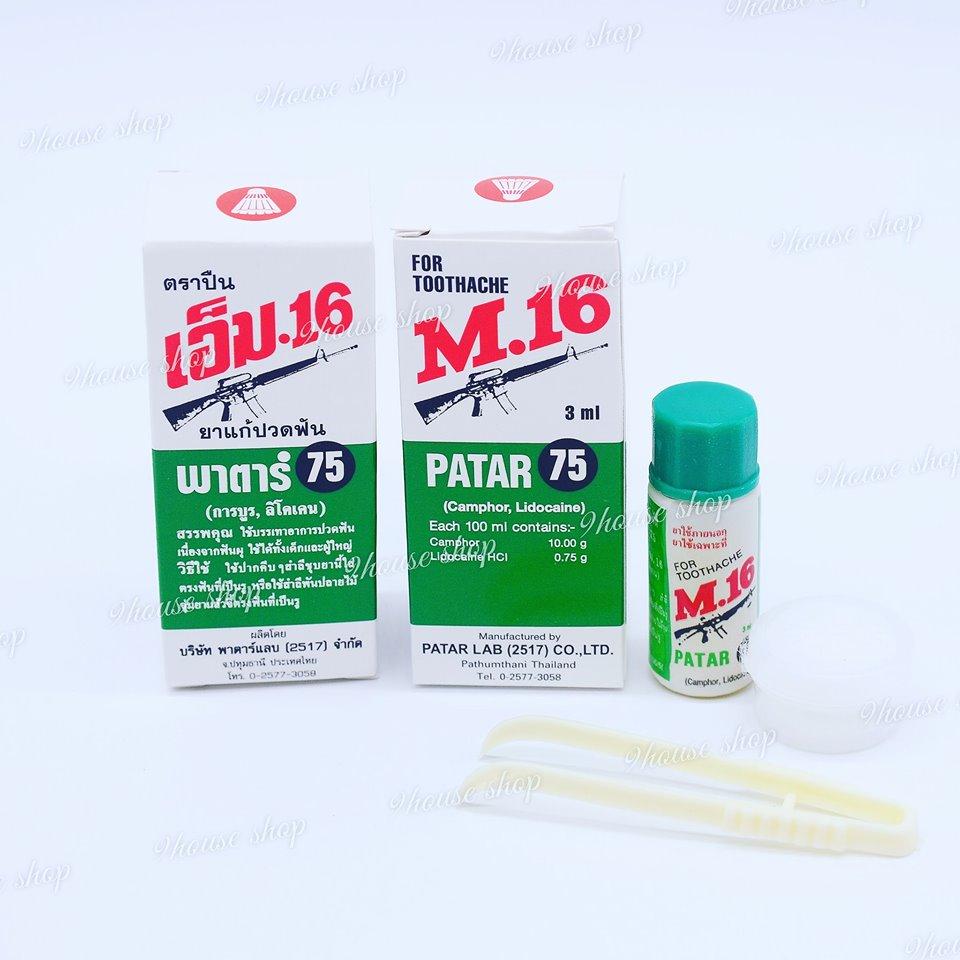 01 Dầu Bôi Đau Răng Patar 75 M.16 3ml Thái Lan