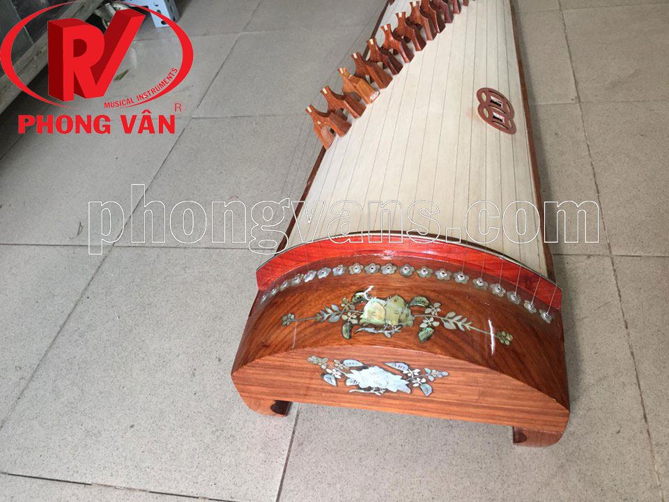 Đàn tranh gỗ hương đỏ khảm trai 19 dây