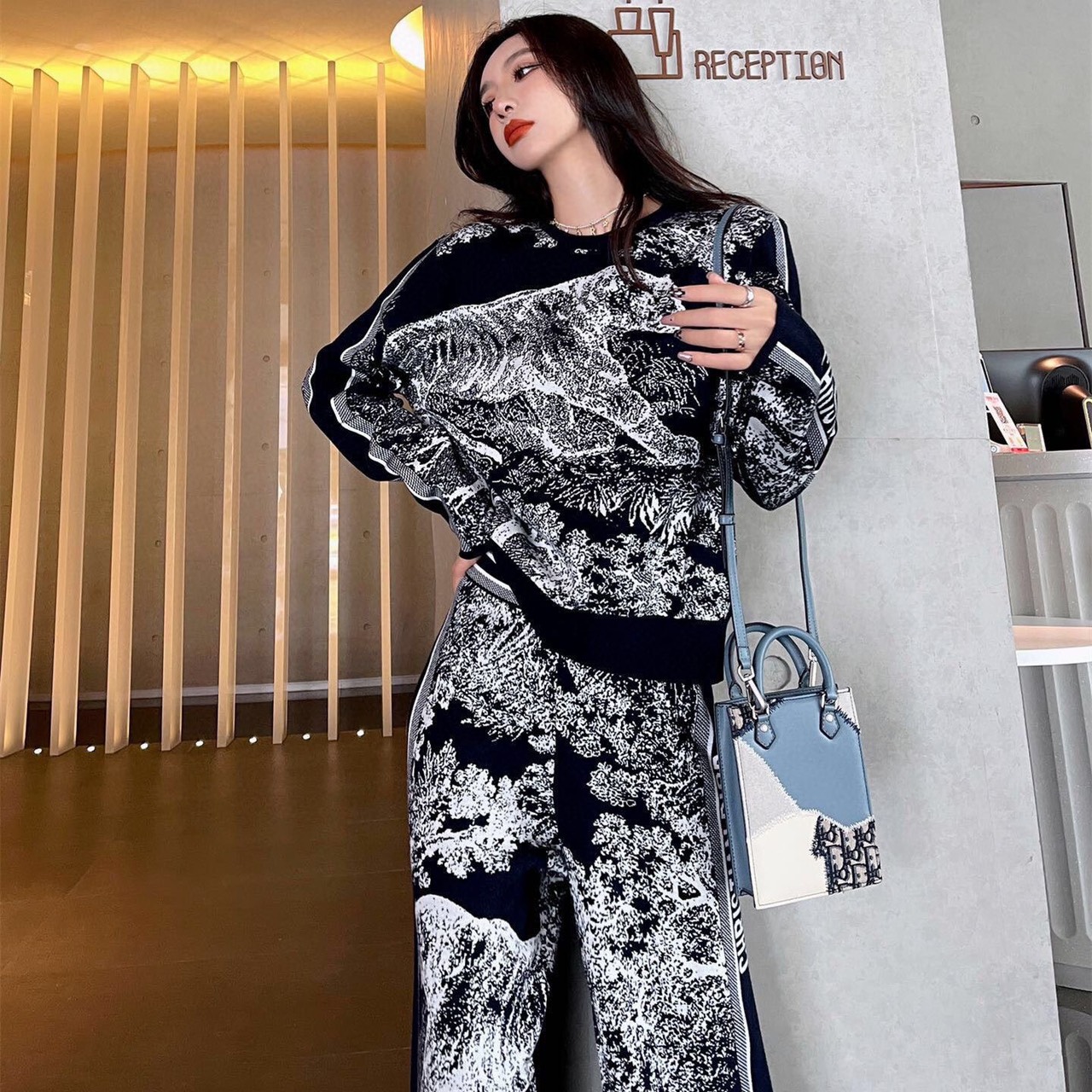 Bộ Len Dior Hổ Quảng Châu Thời Trang 2023