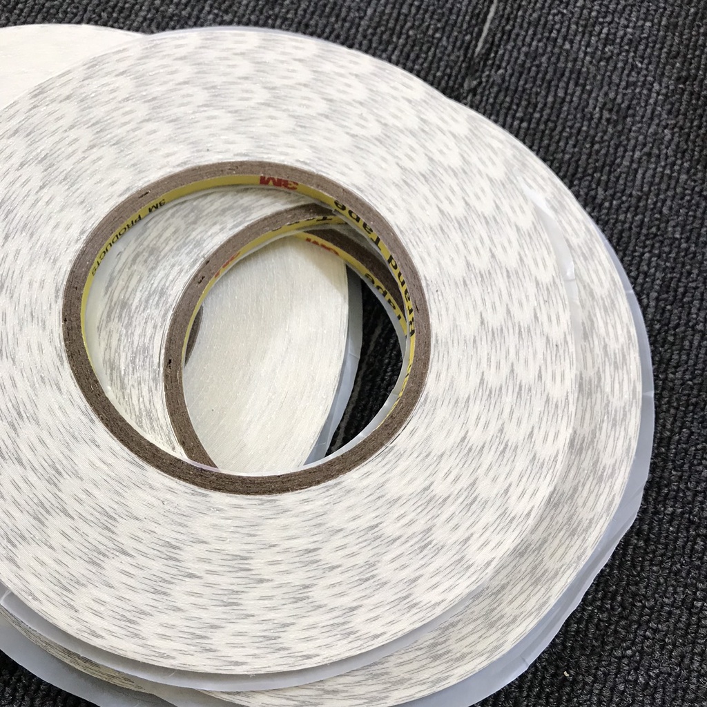 Keo 3M màu trắng (keo 2 mặt) chịu nhiệt độ cao (5mm x 50m)