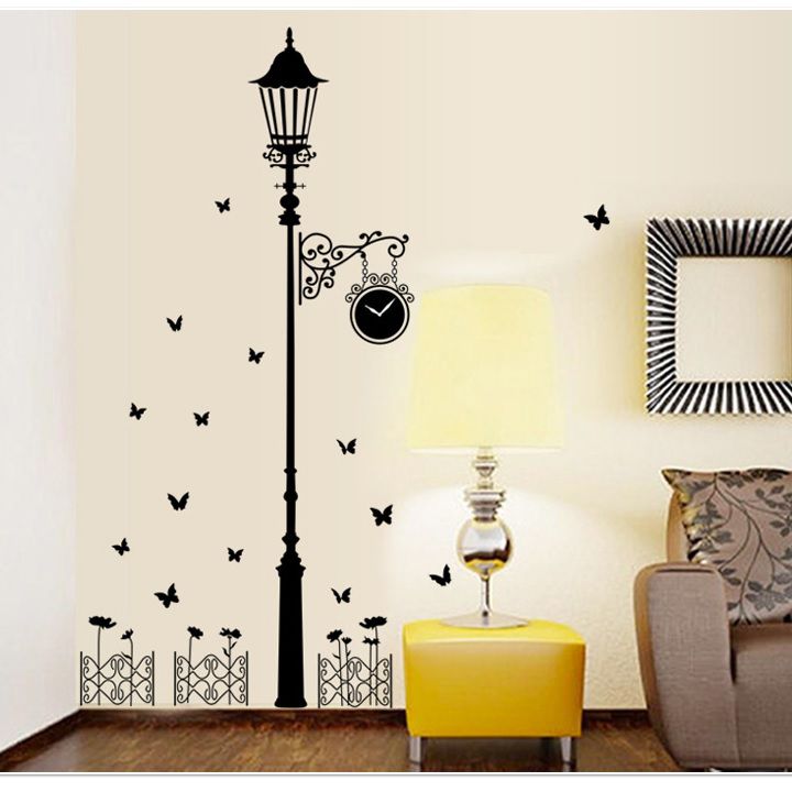 [HCM]DECAL DÁN TƯỜNG CÂY ĐÈN ĐEN