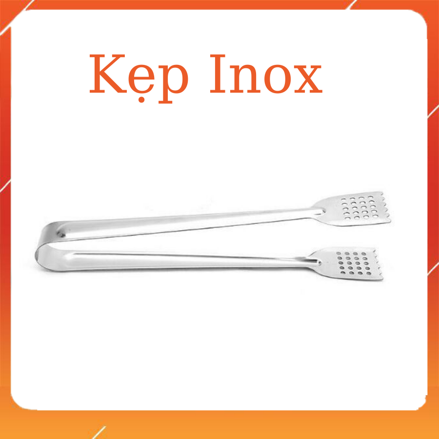 Kẹp Inox Gắp Đồ Nướng, Gắp Đá Tiện Dụng, Chắc Chắn, Không Gỉ, An Toàn khi sử dụng