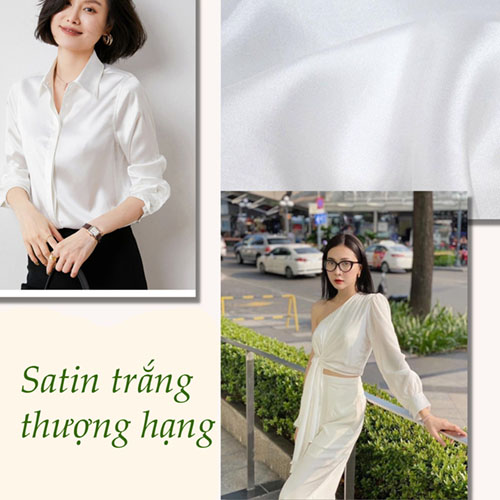Vải lụa tơ tằm satin may áo dài