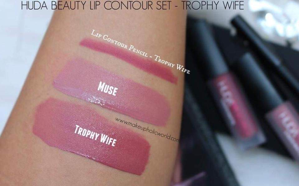 [HCM]Set son-HUDA BEAUTY LIP CONTOUR SET - TROPHY WIFE & MUSE