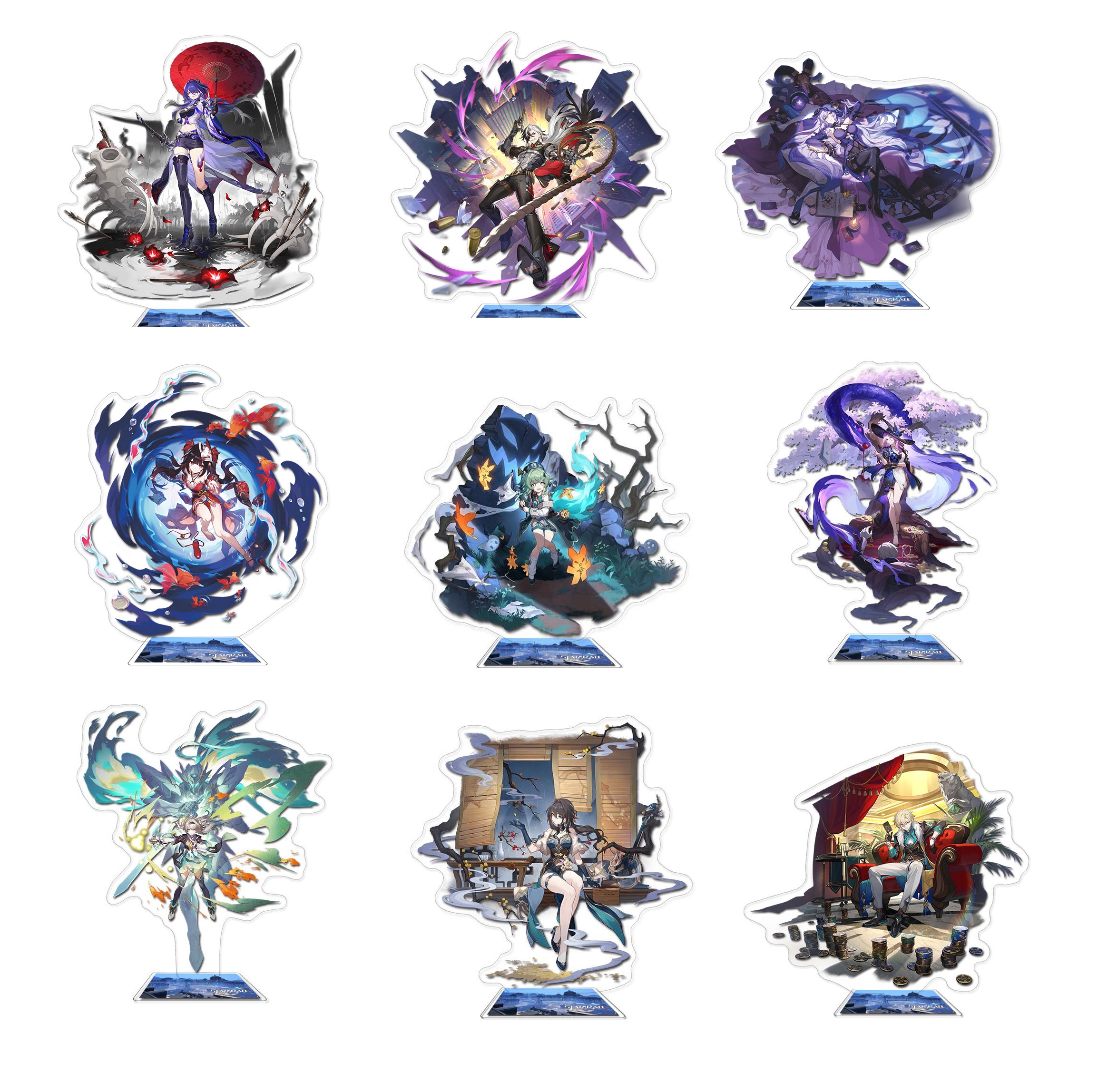 Mô hình Standee Mica game honkai star rail ( seele sói bạc jingyuan kafka luacha blade )