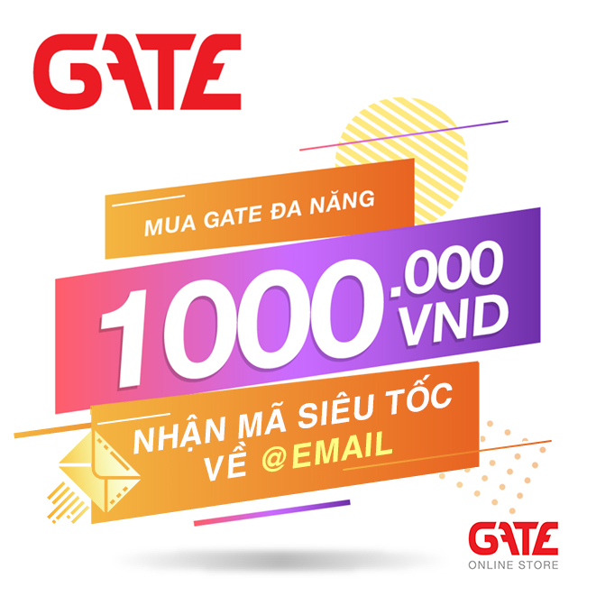 Thẻ gate 1.000.000 - nhận mã siêu tốc về email đăng ký