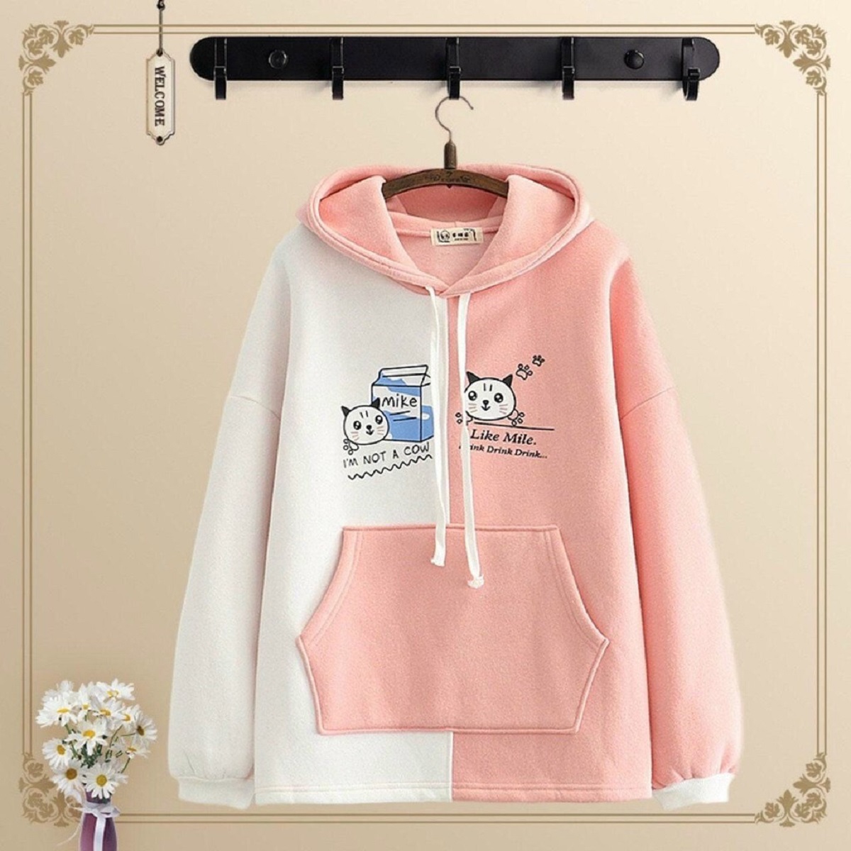 Áo khoác Hoodie Hình khủng long siêu Cute, áo khoác Nỉ mùa đông free size nam nữ đều mặc được sản phẩm hot của FASHION SIMPLE