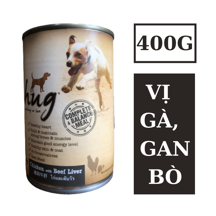 Pate Hug cho chó - Lon 400g