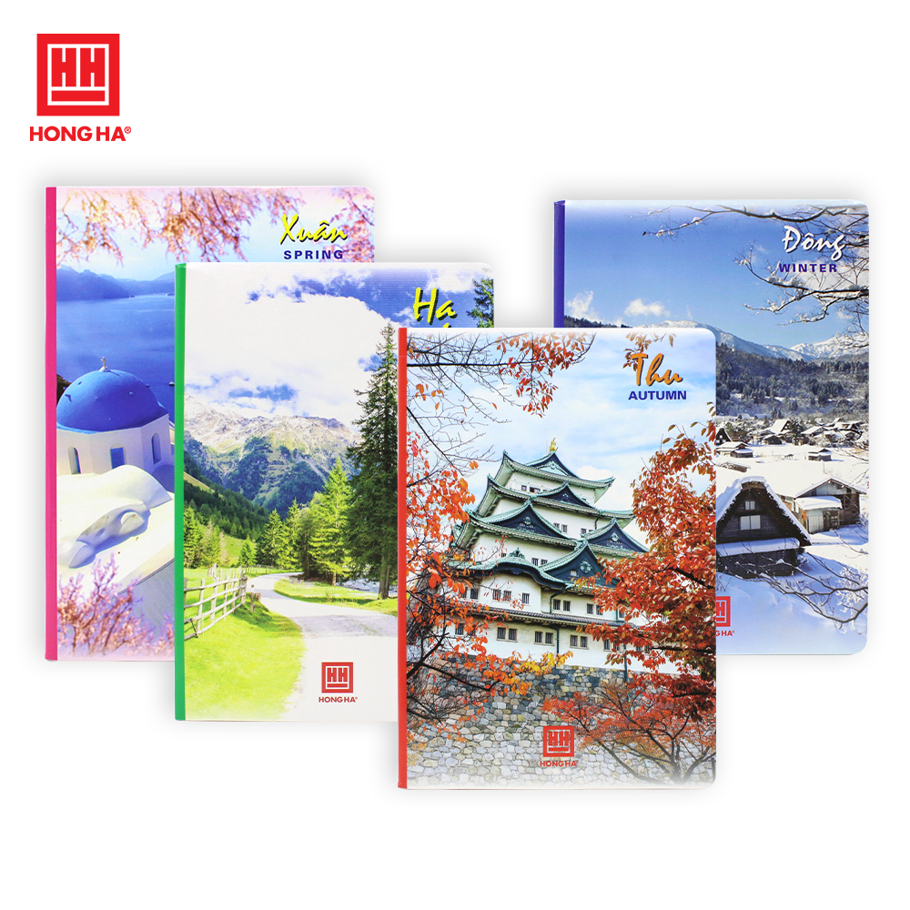 Vở kẻ ngang 200 trang Pupil Bốn mùa 1002 (lốc 5 quyển)