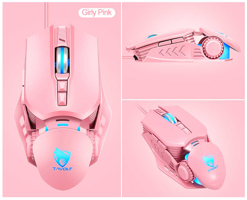 MOUSE GAMING T-WOLF G530 USB - 6400DPI , LED CHANGE