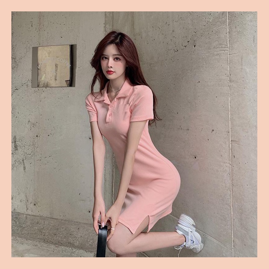 Váy Polo UNDERCOOL Dáng Suông Cổ Sơ Mi Chất Cotton Co Giãn