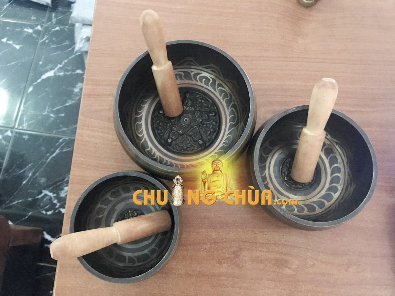 Chuông xoay Nepal Tây Tạng 17.5cm