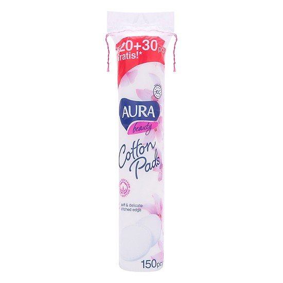 HCMBông tẩy trang Aura Cotton Pads 150 miếng