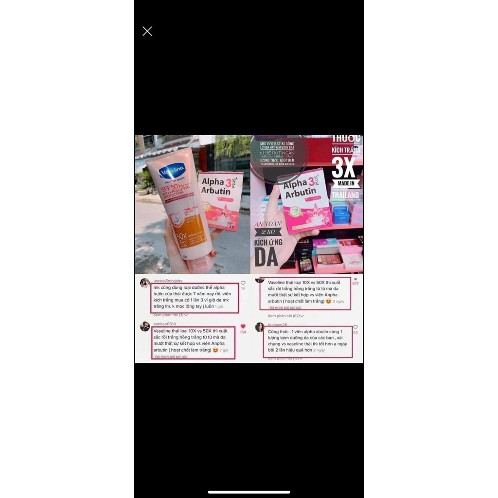 10 Viên Kích Trắng Alpha Arbutin Thái