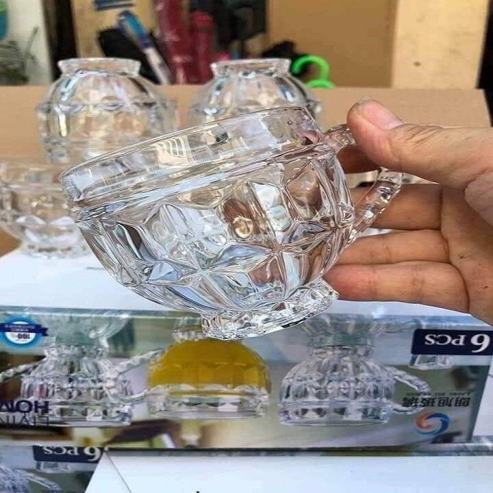 BỘ CỐC THUỶ TINH 6 CÁI CÓ QUAI
