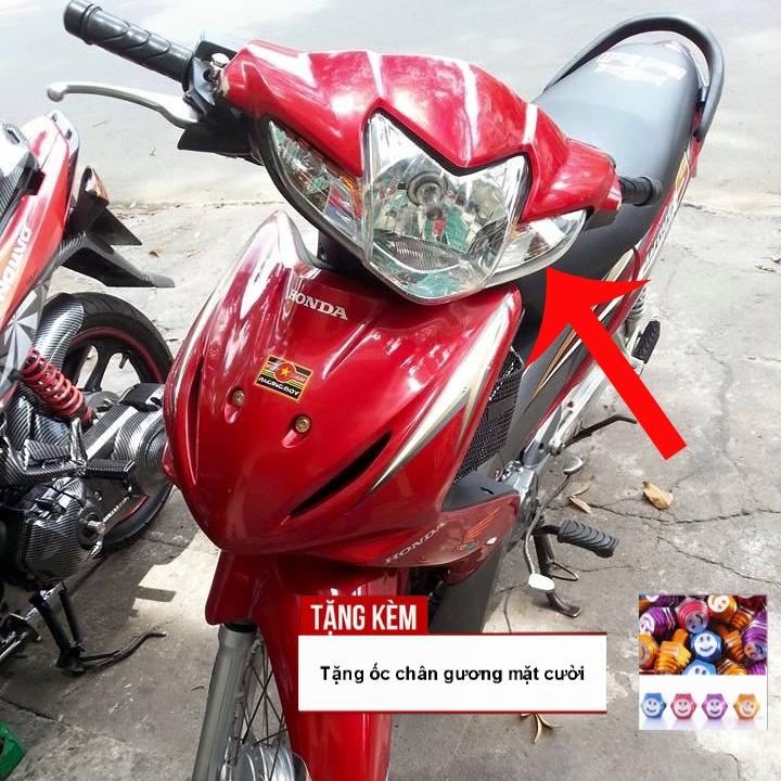 [TẶNG ĐÔI ỐC CHÂN GƯƠNG MẶT CƯỜI] Đầu đèn pha xe WAVE S110 , RSX bóng tròn siêu sáng - G422