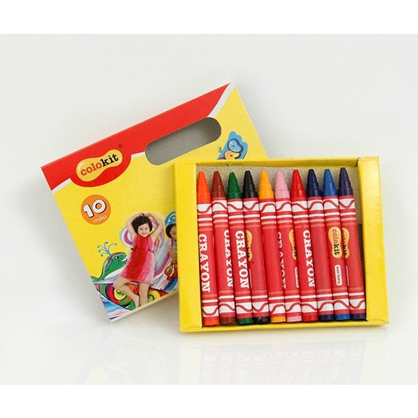 Bút sáp màu colokit thiên long cr-c015 - 10 màu.