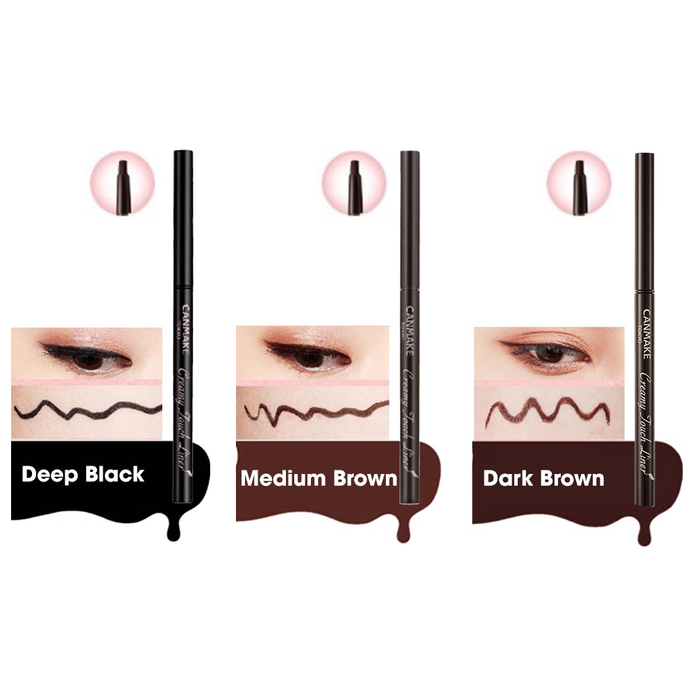 Kẻ Mắt Dạng Gel Canmake Creamy Touch Liner #02 Medium Brown