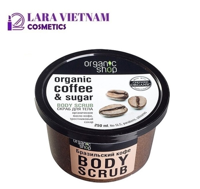Kem tẩy da chết Toàn Thân Chiết xuất cà phê Organic Shop Organic Coffee & Sugar Body Scrub (250ml)