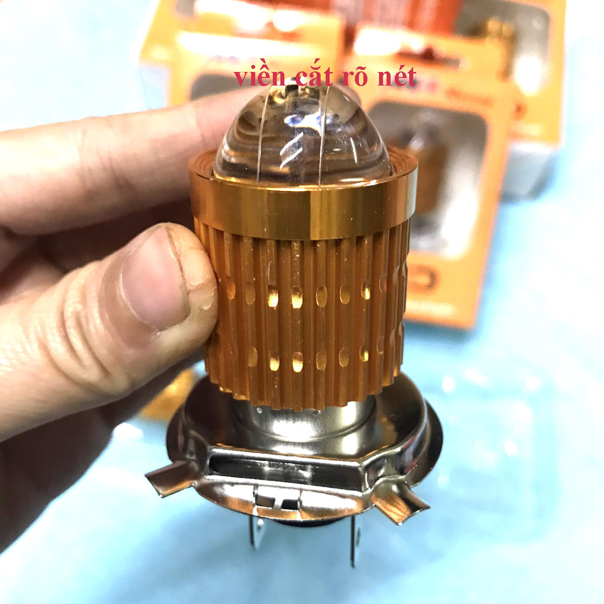 ĐÈN PHA LED XE MÁY COS VÀNG PHA TRẮNG SIÊU SÁNG