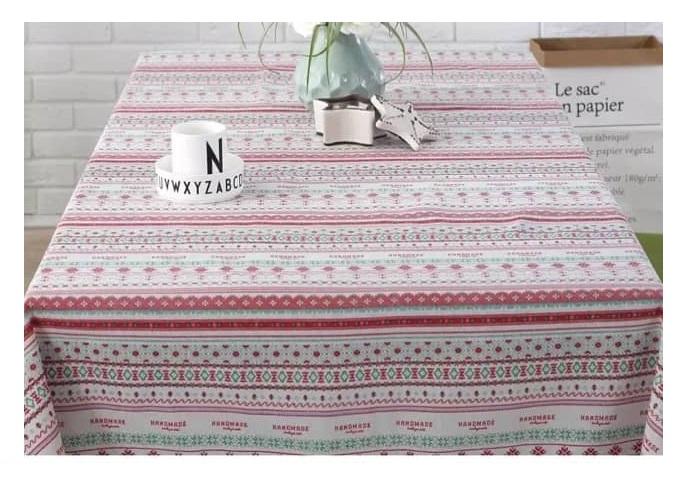 Khăn trải bàn canvas đường diềm đẹp