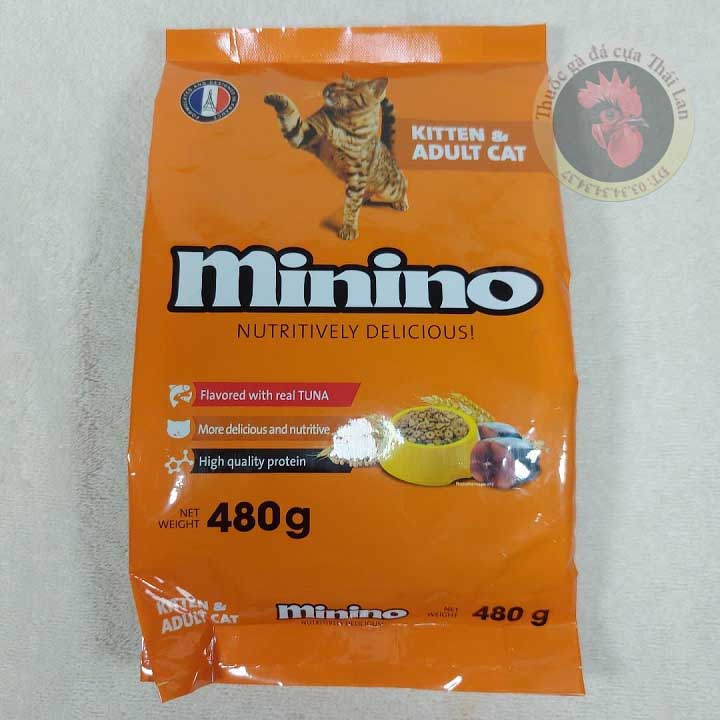 Thức ăn dạng hạt cho mèo - MININO - 1 gói / 480 gram