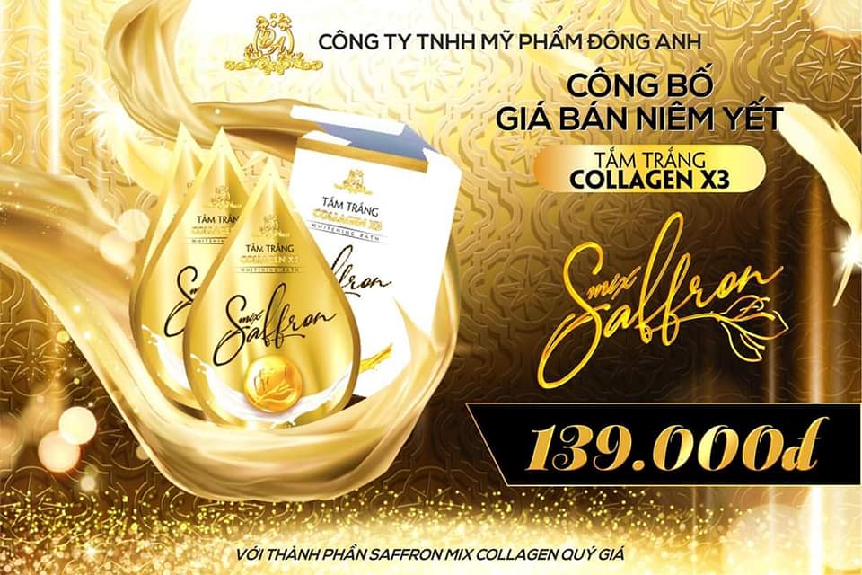 [ CAM KẾT CHÍNH HÃNG] TẮM TRẮNG SAFFRON COLLAGEN X3